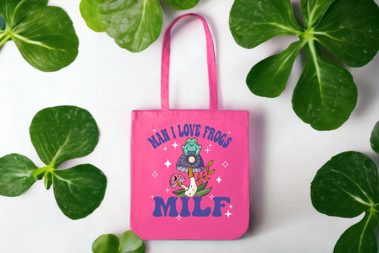 Man I Love Frogs, Mushroom Tote Bag, Frog Tote Bags-newamarketing