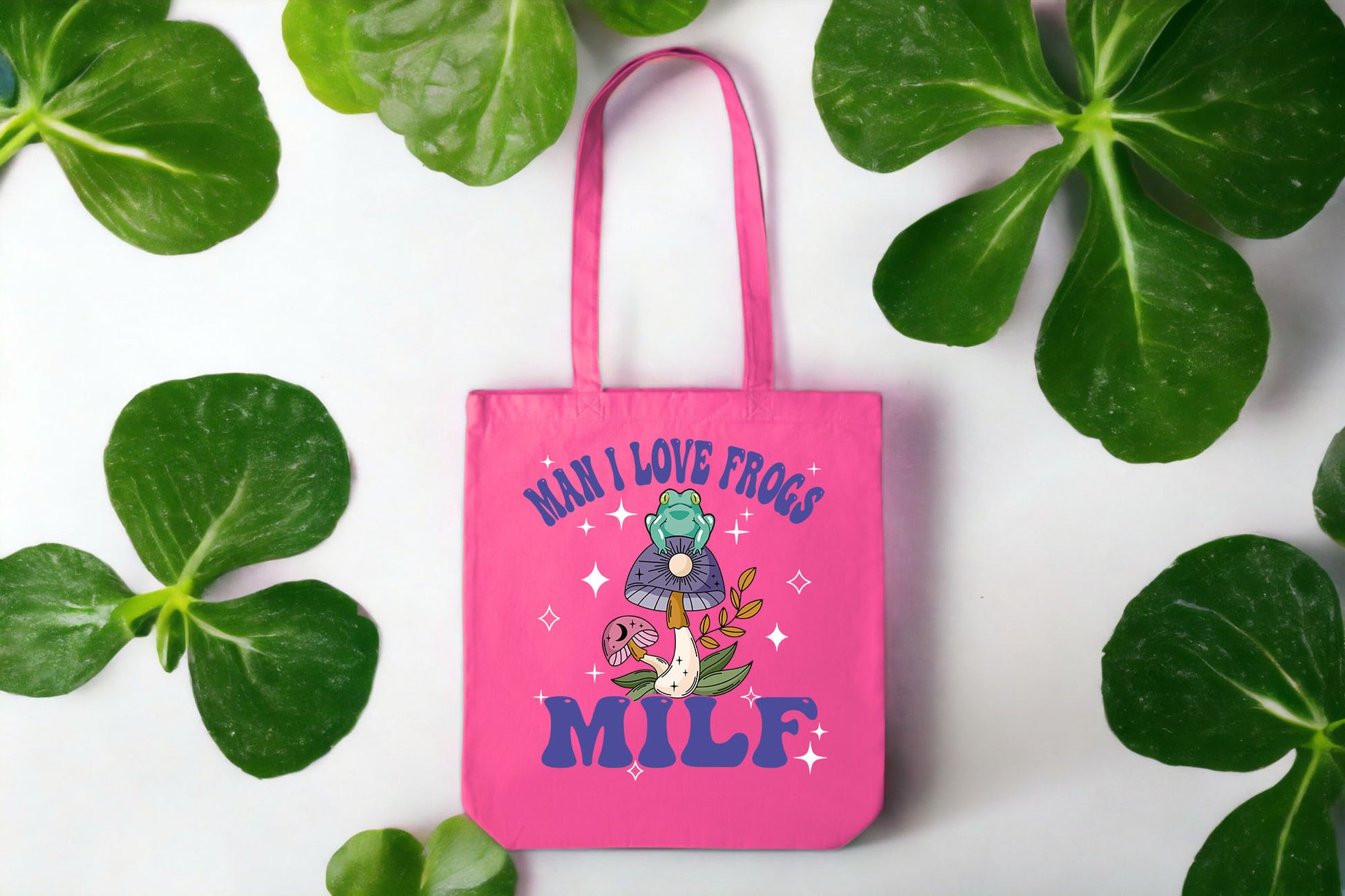Man I Love Frogs, Mushroom Tote Bag, Frog Tote Bags-newamarketing