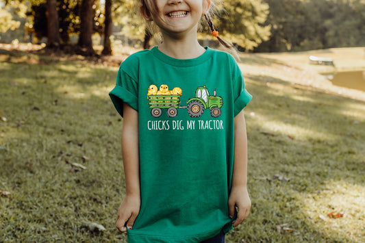 Chicks Dig Me Shirt, Chicks On Tractors, Easter Chick Shirt, Happy Easter Chicks-newamarketing