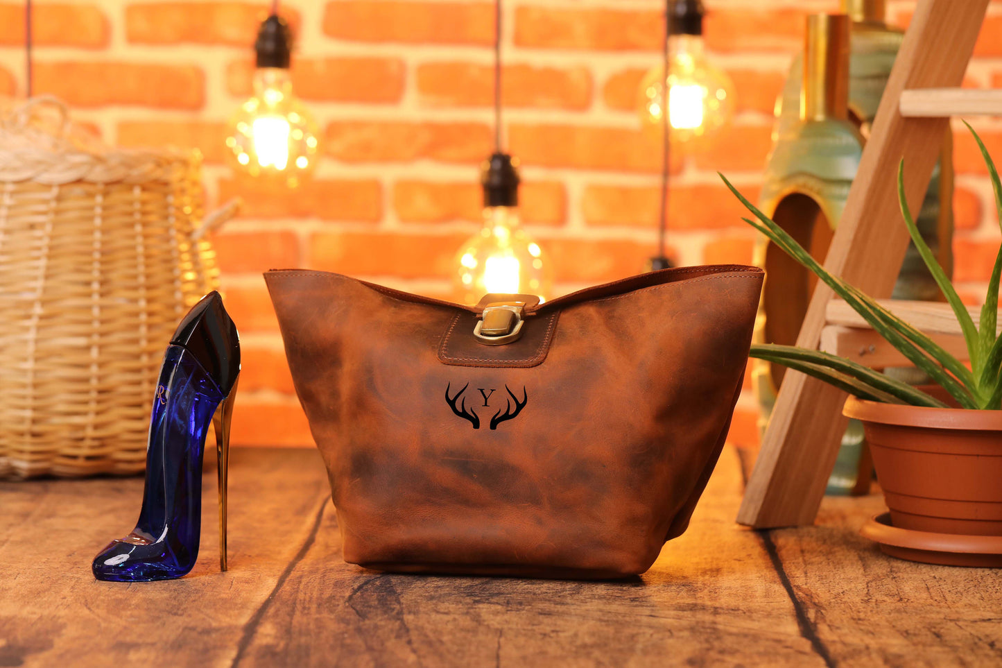 Women Dopp Kit,  Toiletry Bag Women,  Leather Cosmetic Bag