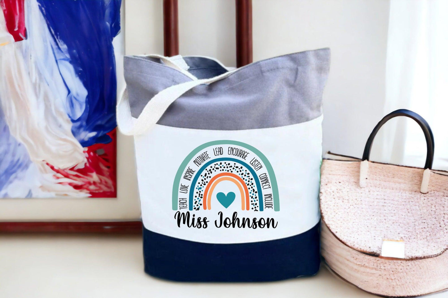Personalised Teacher Bag, Custom Teacher Tote Bag - newamarketing
