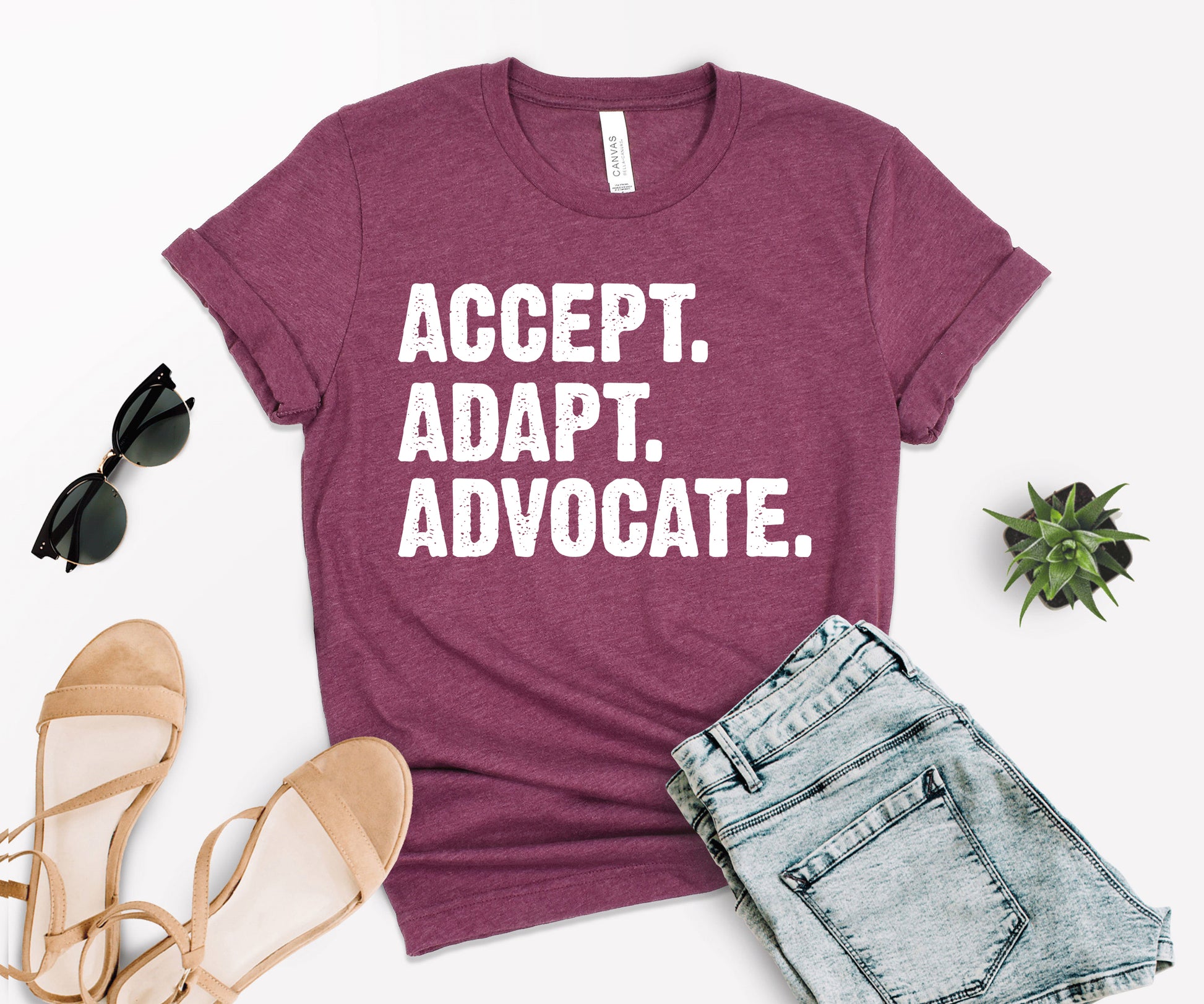 Accept Adapt Advocate, Autism Awareness T-Shirt, Autism Mom Shirt-newamarketing