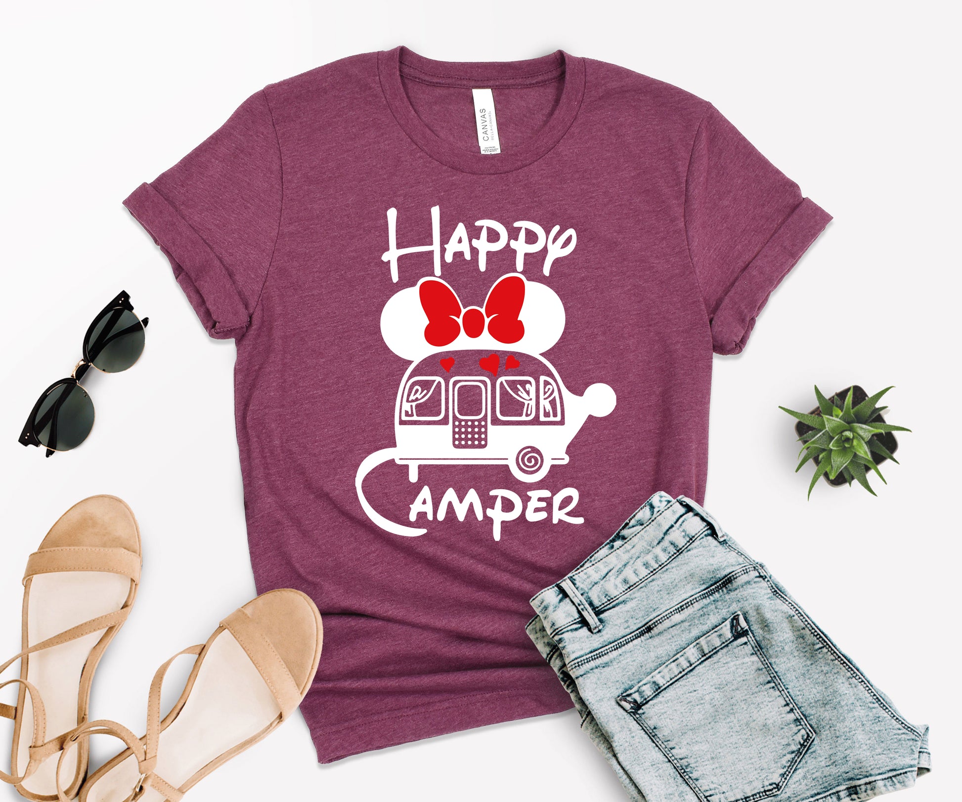Happy Camper Shirt, Disney Camp Shirts, Funny Camping Shirt-newamarketing