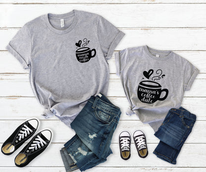 Mama Needs Coffee Shirt, Cute Coffee Shirt, Mommy And Me T-Shirt-newamarketing