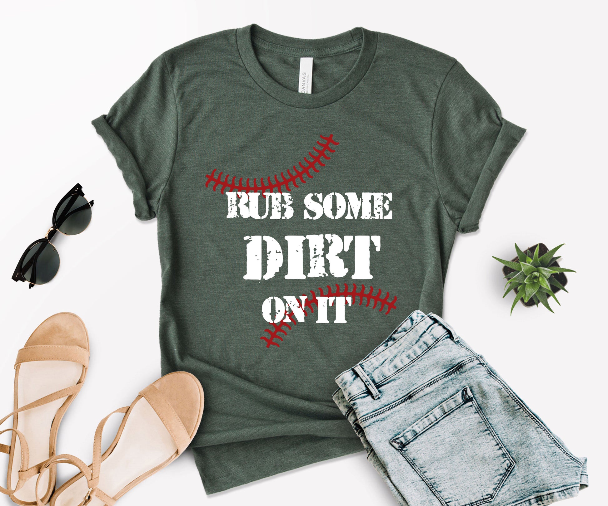 Rub Some Dirt On It Baseball Shirt, Baseball Shirt, Softball Fan Shirt-newamarketig