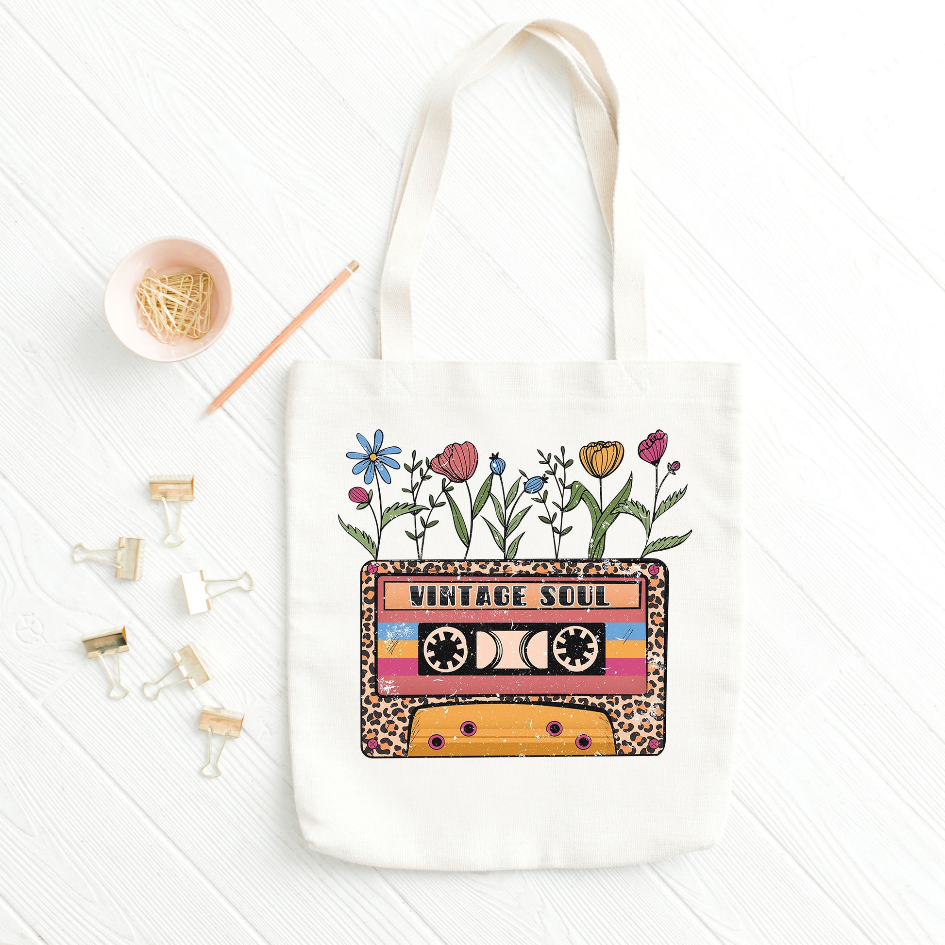 Cassette Tote Bag, Music Lover Gift, Vintage Soul, Boho Tote Bag-newamarketing