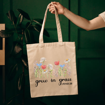 Floral Tote Bag, Christian Tote Bag, Tote Bag Flower-newamarketing