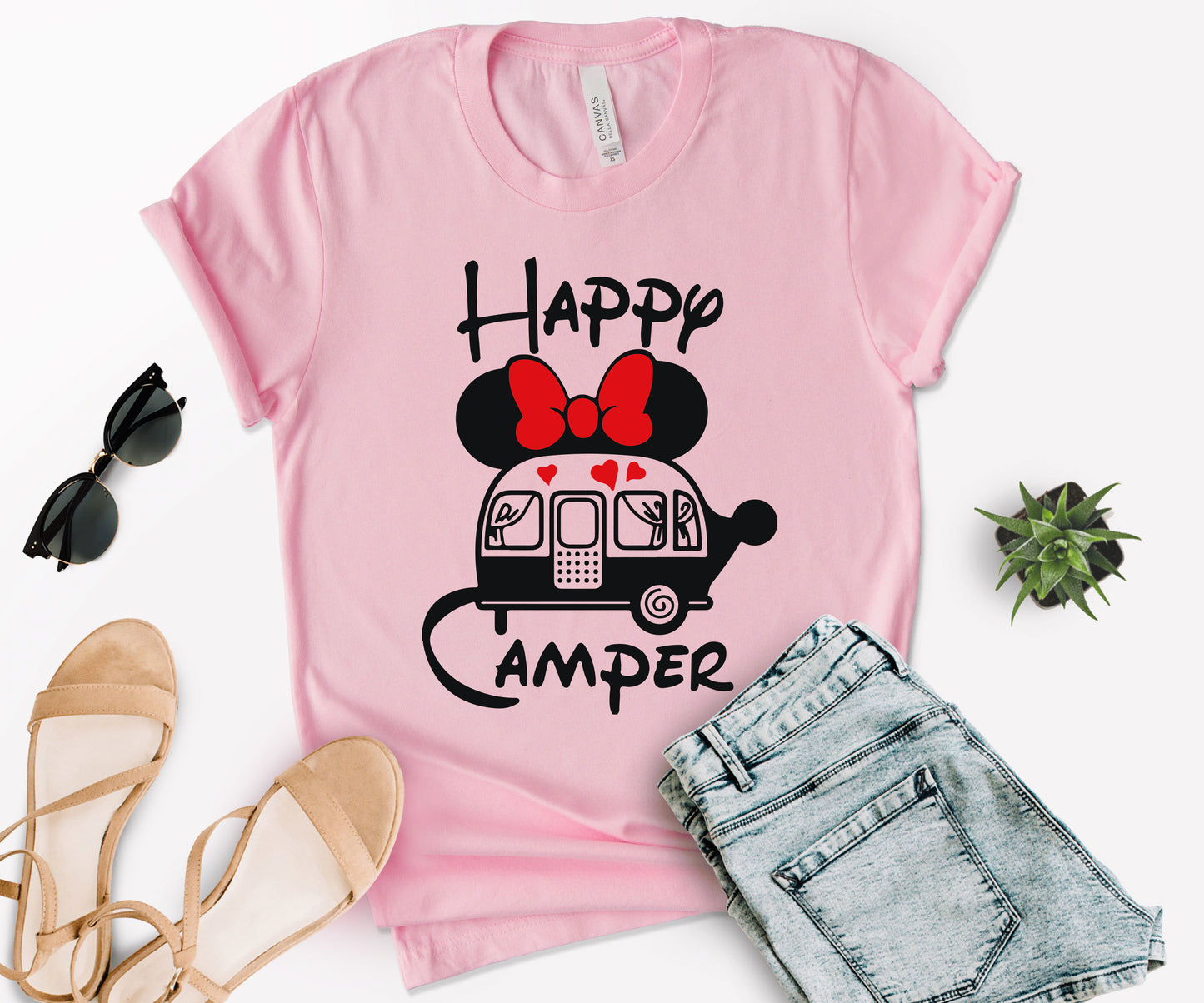 Happy Camper Shirt, Disney Camp Shirts, Funny Camping Shirt-newamarketing