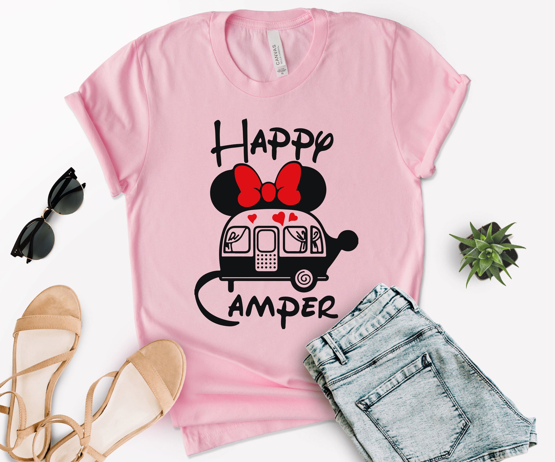 Happy Camper Shirt, Disney Camp Shirts, Funny Camping Shirt-newamarketing
