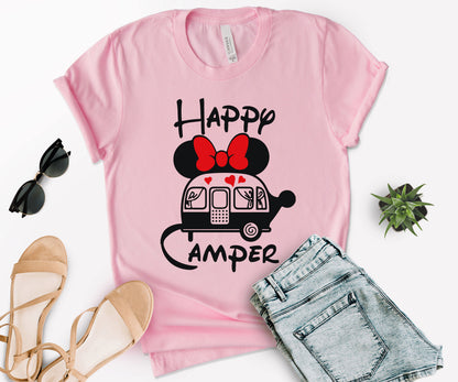 Happy Camper Shirt, Disney Camp Shirts, Funny Camping Shirt-newamarketing
