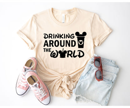 Drinking Around the World Disney Shirt, Coffee Lover T-shirt, Disneyland Shirt-newamarketing