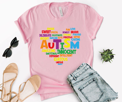 Love Autism Shirt, T-Shirts Autism Awareness, Heart For Autism-newamarketing