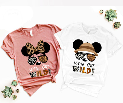 Let's Get Wild Shirts, Minnie and Mickey Matching Shirts, Disney Safari Shirts