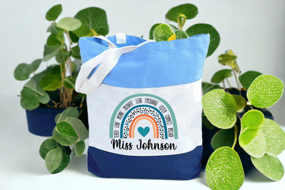 Personalised Teacher Bag, Custom Teacher Tote Bag - newamarketing