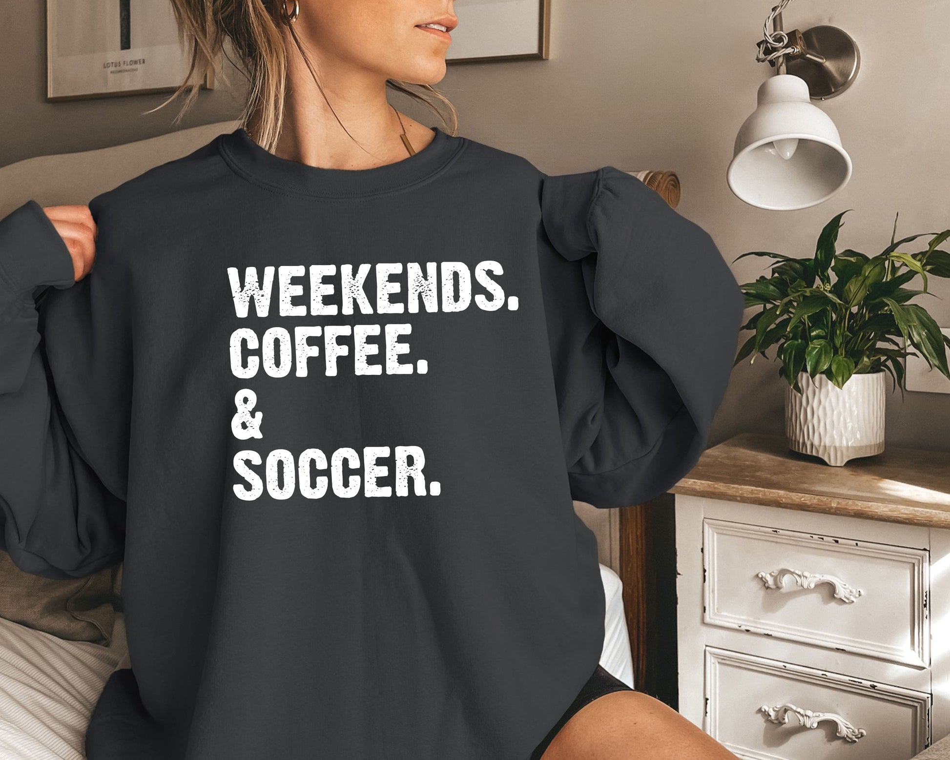 Weekends Coffee Soccer, Weekend Sweater, Soccer Sweater, Coffee Sweater, Mothers Day Gift-newamarketing