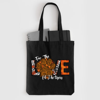 Paw Print Tote Bag, Canvas Tote Bag, Pet Lover Gifts, Tiger Tote-newamarketing