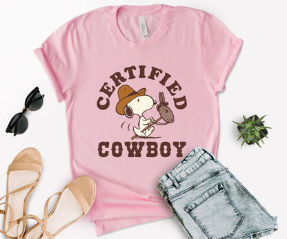 Snoopy Cowboy Shirt, T-Shirt Cowboy, Certified Shirt-newamarketing