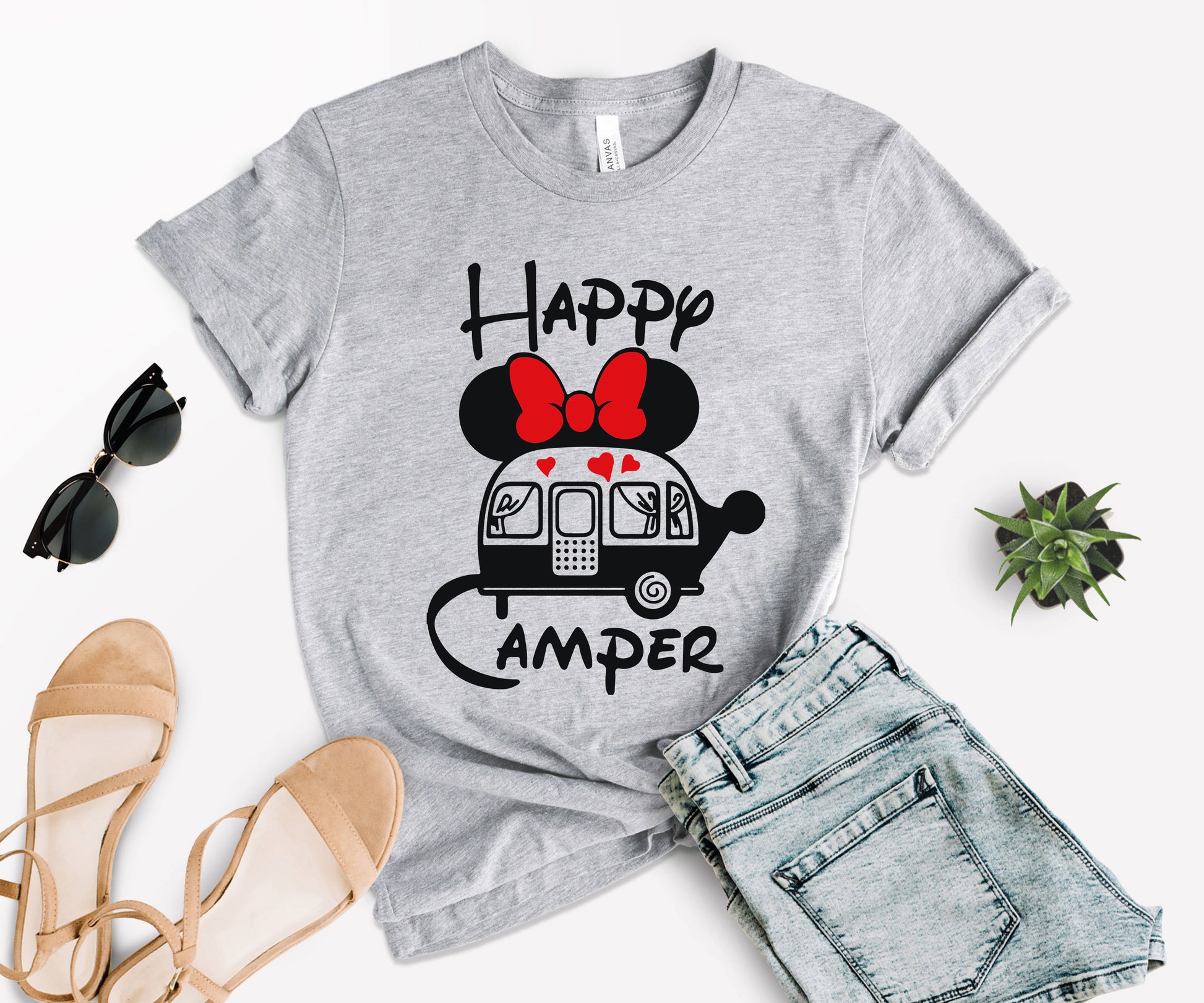 Happy Camper Shirt, Disney Camp Shirts, Funny Camping Shirt-newamarketing