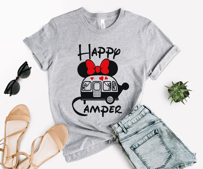 Happy Camper Shirt, Disney Camp Shirts, Funny Camping Shirt-newamarketing