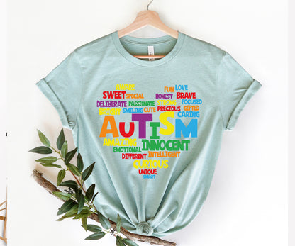 Love Autism Shirt, T-Shirts Autism Awareness, Heart For Autism-newamarketing