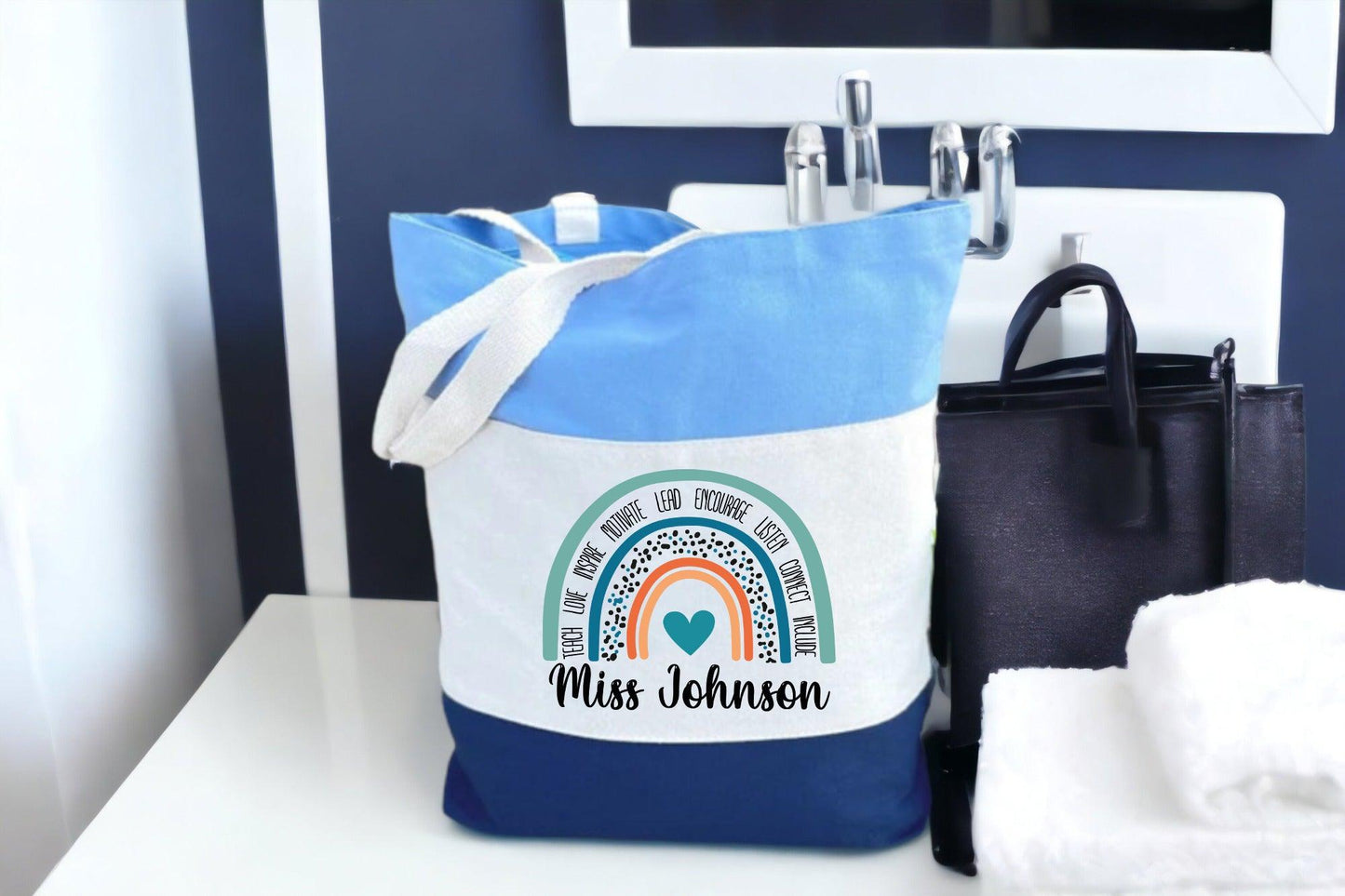 Personalised Teacher Bag, Custom Teacher Tote Bag - newamarketing