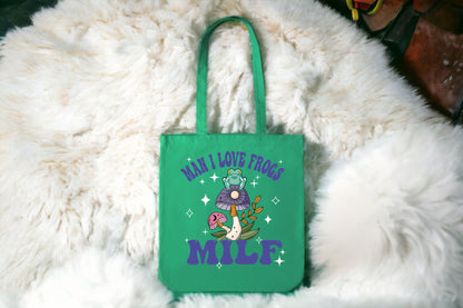 Man I Love Frogs, Mushroom Tote Bag, Frog Tote Bags-newamarketing