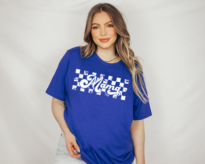 Checkered Mama Shirt, Retro Mama Shirt, Checkered Shirt Women's-newamarketing