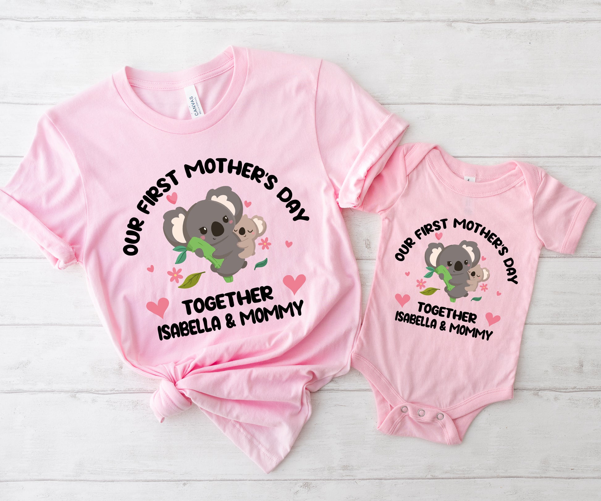 Our First Mothers Day Together Shirts, Personalized Mother's Day Shirts, Mothers Day Matching Outfits-newamarketing