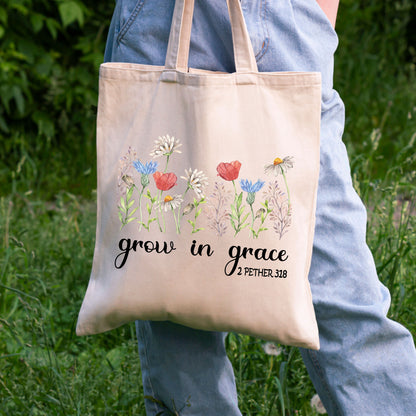 Floral Tote Bag, Christian Tote Bag, Tote Bag Flower-newamarketing
