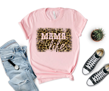 Leopard Mom Life Shirt, Mom Life T-shirt, Leopard Mama Shirt-newamarketing