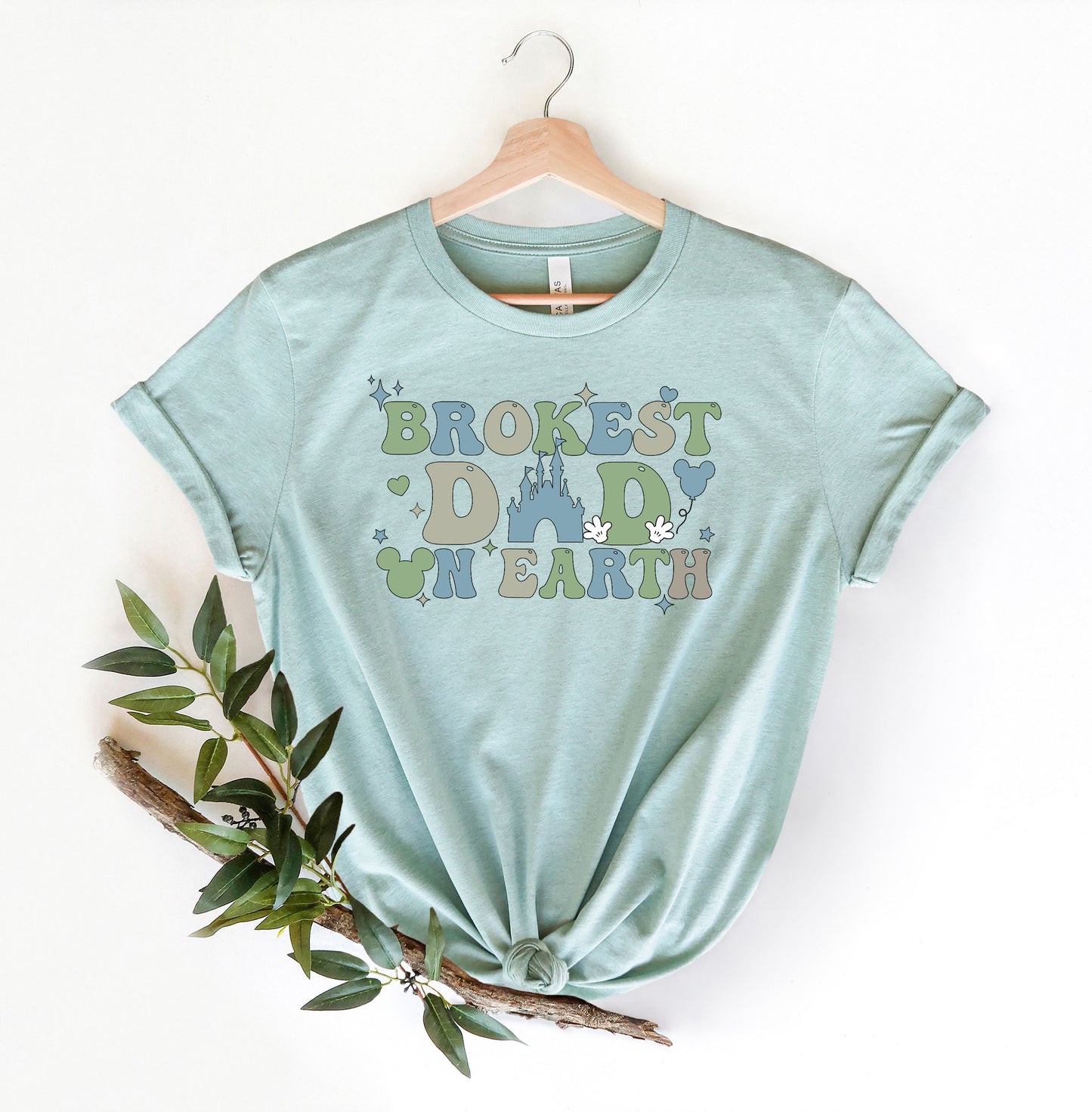 Brokest Dad on Earth Shirt, Broke Disney Shirt, Mouse Ears Dada Shirt-newamarketing