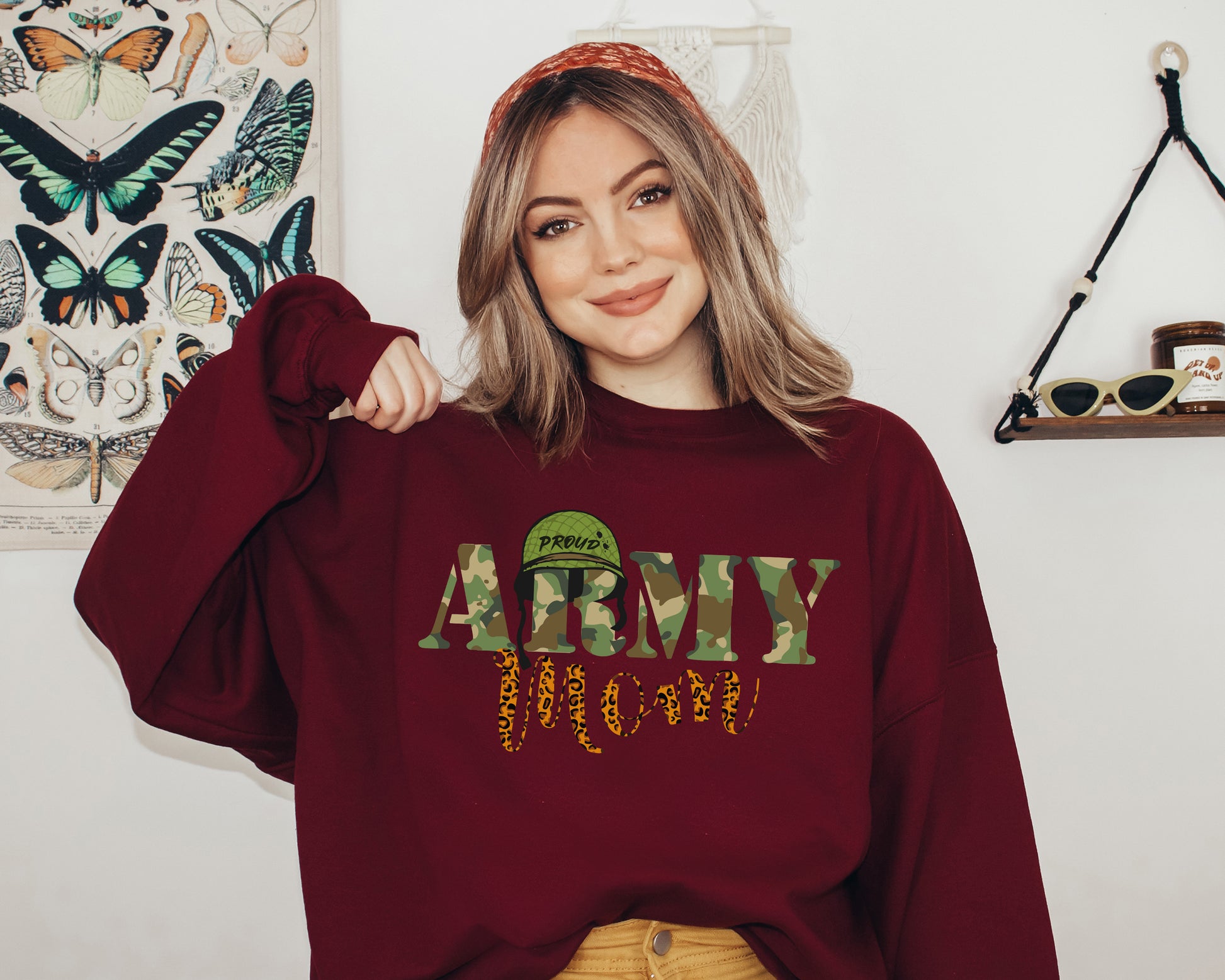 Army Mom Sweatshirt, Gifts For Army Mom, Proud Army Mom Hoodie-newamarketing