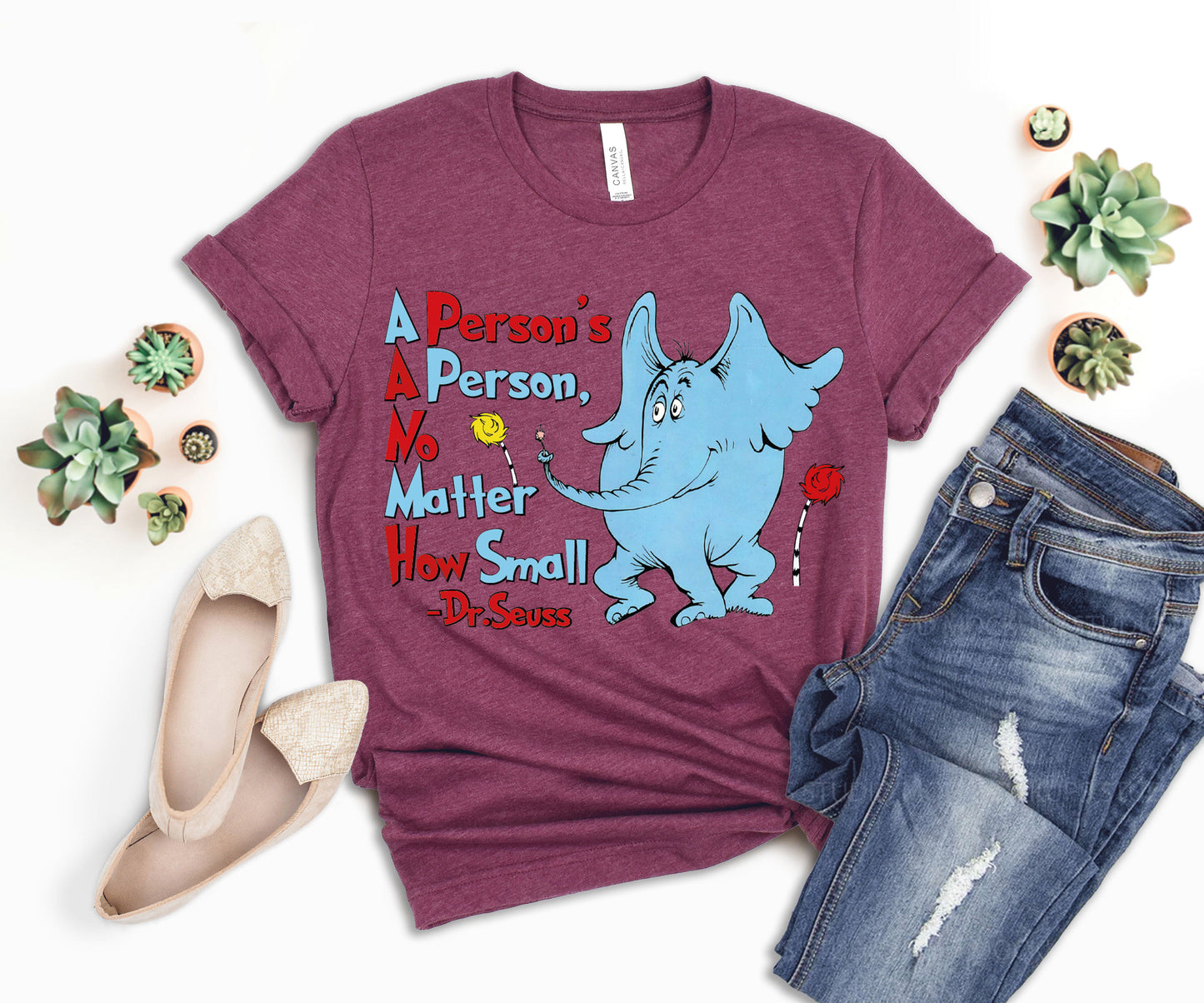 A Person's A Person No Matter How Small Shirt, Life Quotes from Dr Seuss, Dr Seuss Elephant Shirt-newamarketing