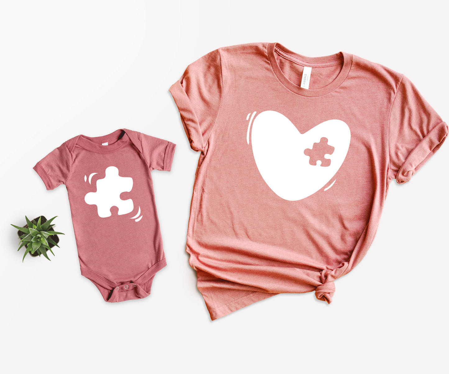 Mommy And Me Matching T-Shirts, Heart Missing Piece, Coming Home Outfit-newamarketing