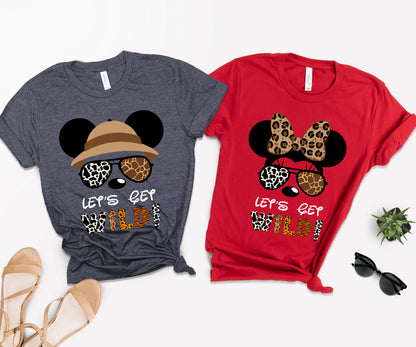 Let's Get Wild Shirts, Minnie and Mickey Matching Shirts, Disney Safari Shirts