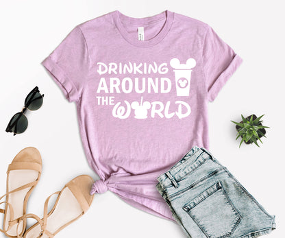 Disney Drinking Around The World Shirt, Drinking Disney Shirts, Disneyland Shirt-newamarketing