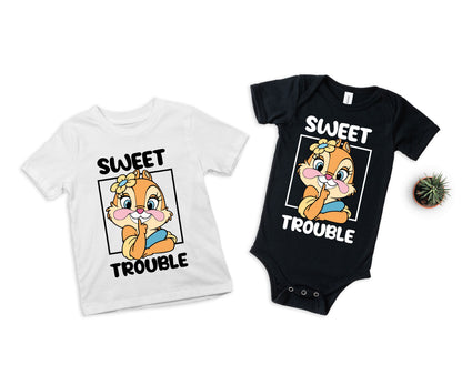 Sweet Trouble Shirts, Double Trouble Shirts, Disney Chip And Dale Shirts-newamarketing