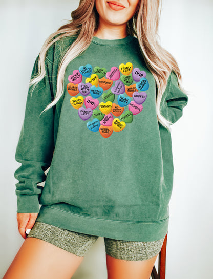 Comfort Color Sweatshirt, Nurse Sweatshirts, Cute Nurse Sweatshirt-newamarketing