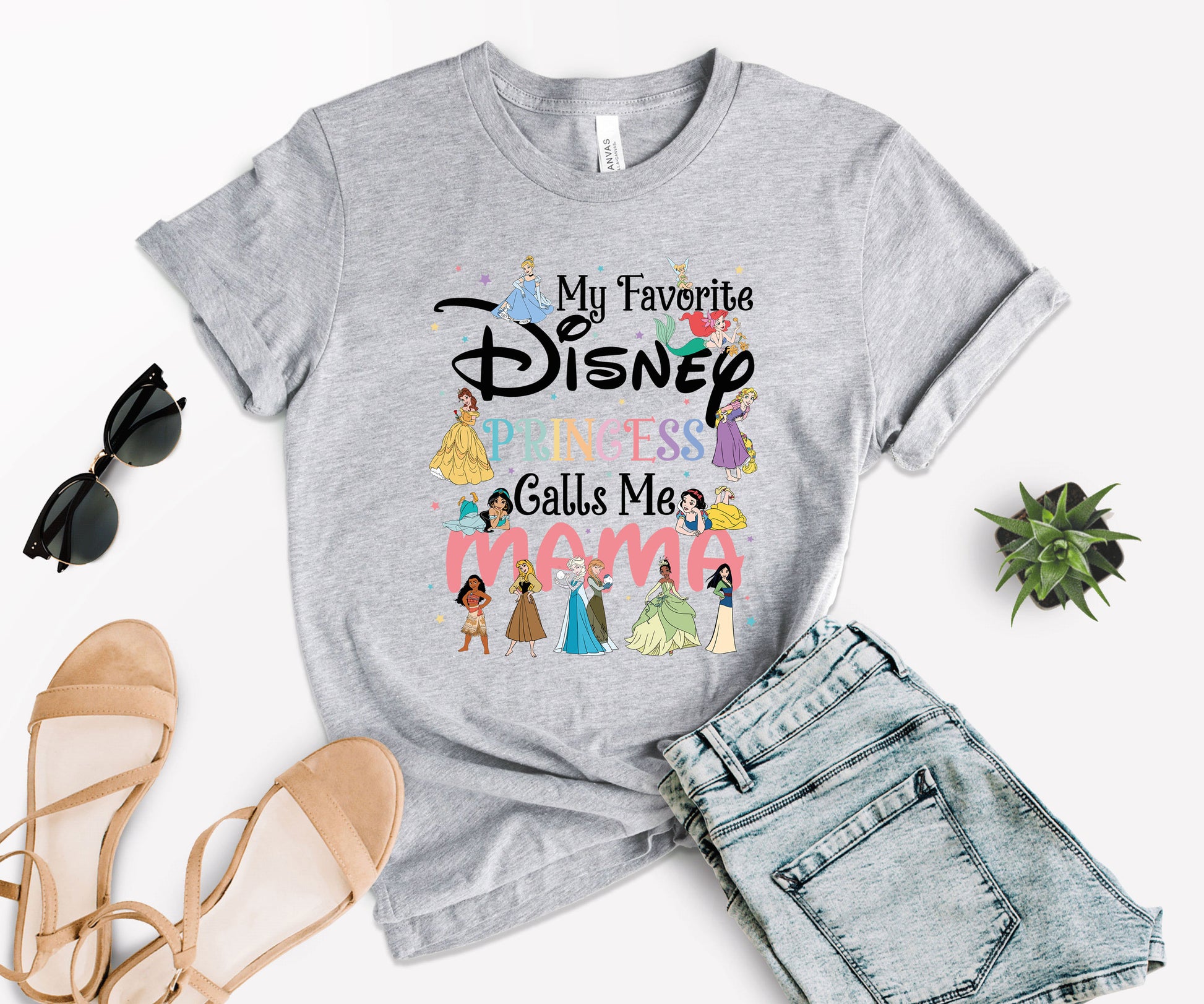 My Favorite Princess Calls Me Mom Tee, Disney Mom Tee, Cute Mom Shirt-newamarketing