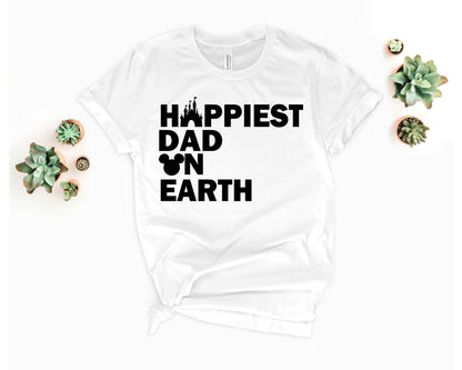 Happiest Dad on Earth Shirt, Disney Dad T-shirt, Disneyland Tee-newamarketing