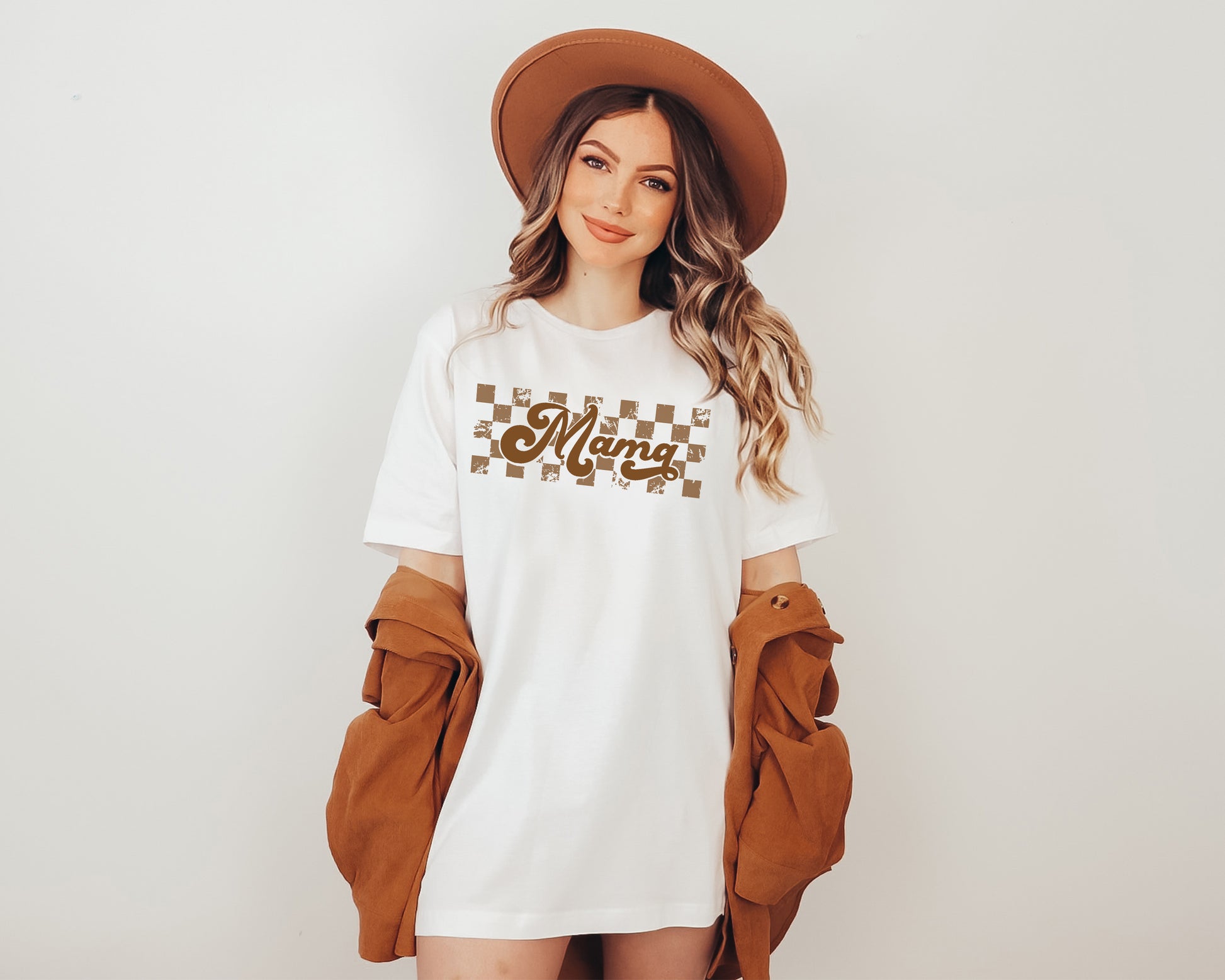 Checkered Mama Shirt, Retro Mama Shirt, Checkered Shirt Women's-newamarketing