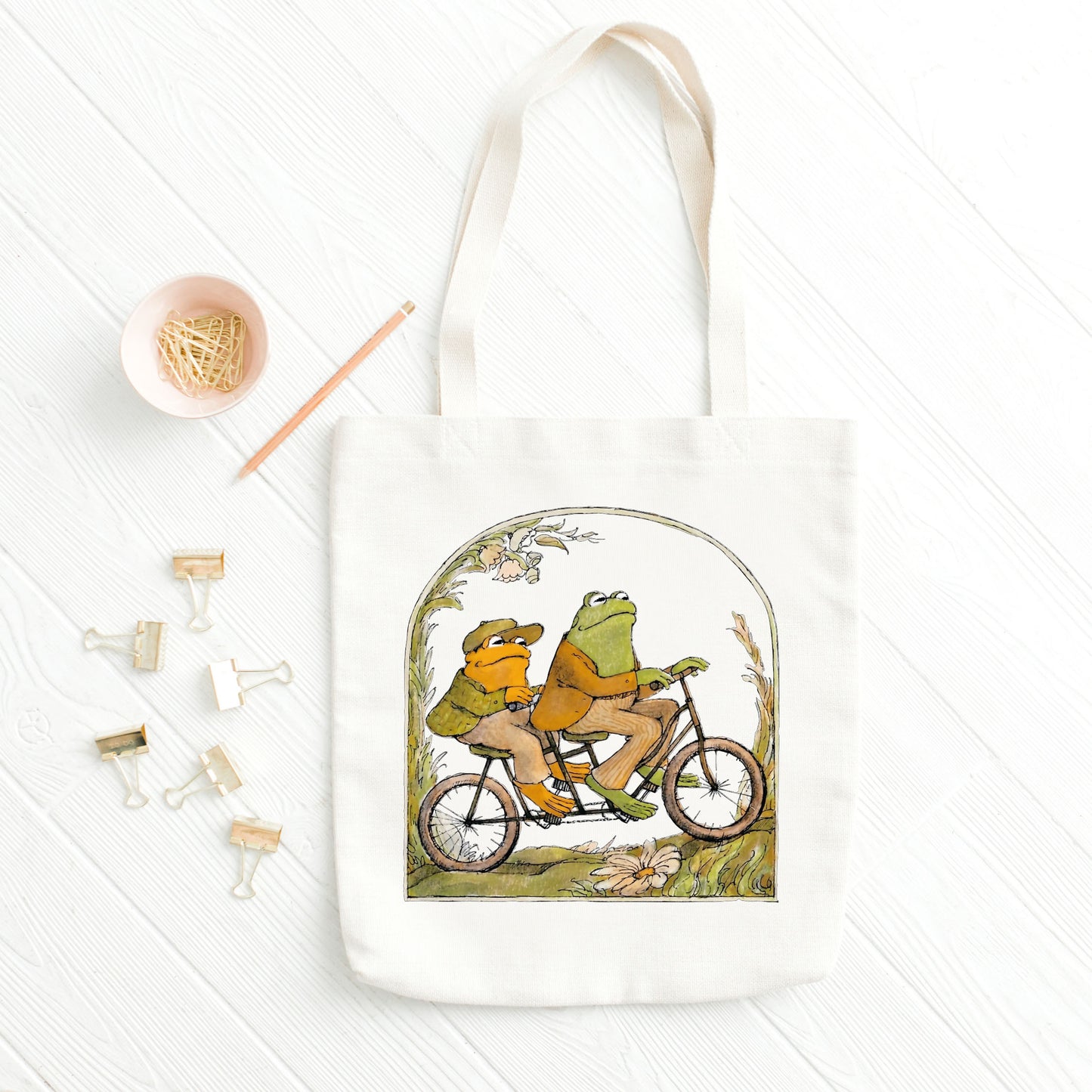 Frog and Toad Tote Bag, Frog Tote Bag, Cute Frog Tote Bag-newamarketing