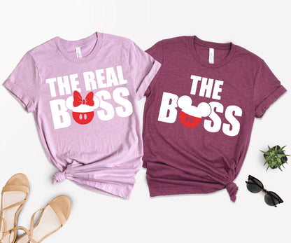 The Boss Shirt, Couple Disney Shirts, The Real Boss T-Shirt-newamarketing