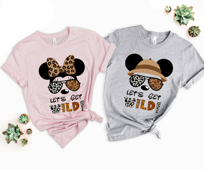 Let's Get Wild Shirts, Minnie and Mickey Matching Shirts, Disney Safari Shirts