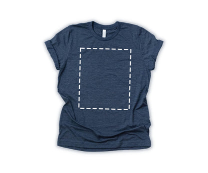 Bella Canvas Unisex T-Shirt, Custom T-Shirt Design, Personalized T-Shirt, Crewneck Heather Navy - newamarketing