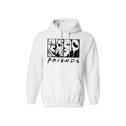 Friends Horror Movie Hoodie - Funny Michael Myers Halloween Graphic Hooded Sweatshirt