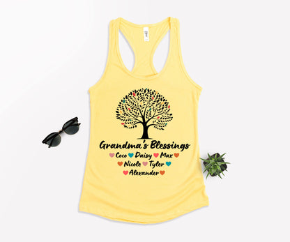 Custom Grandma Shirt with Grandkids Names, Grandma Tree Shirt, Grandma Shirt-newamarketing