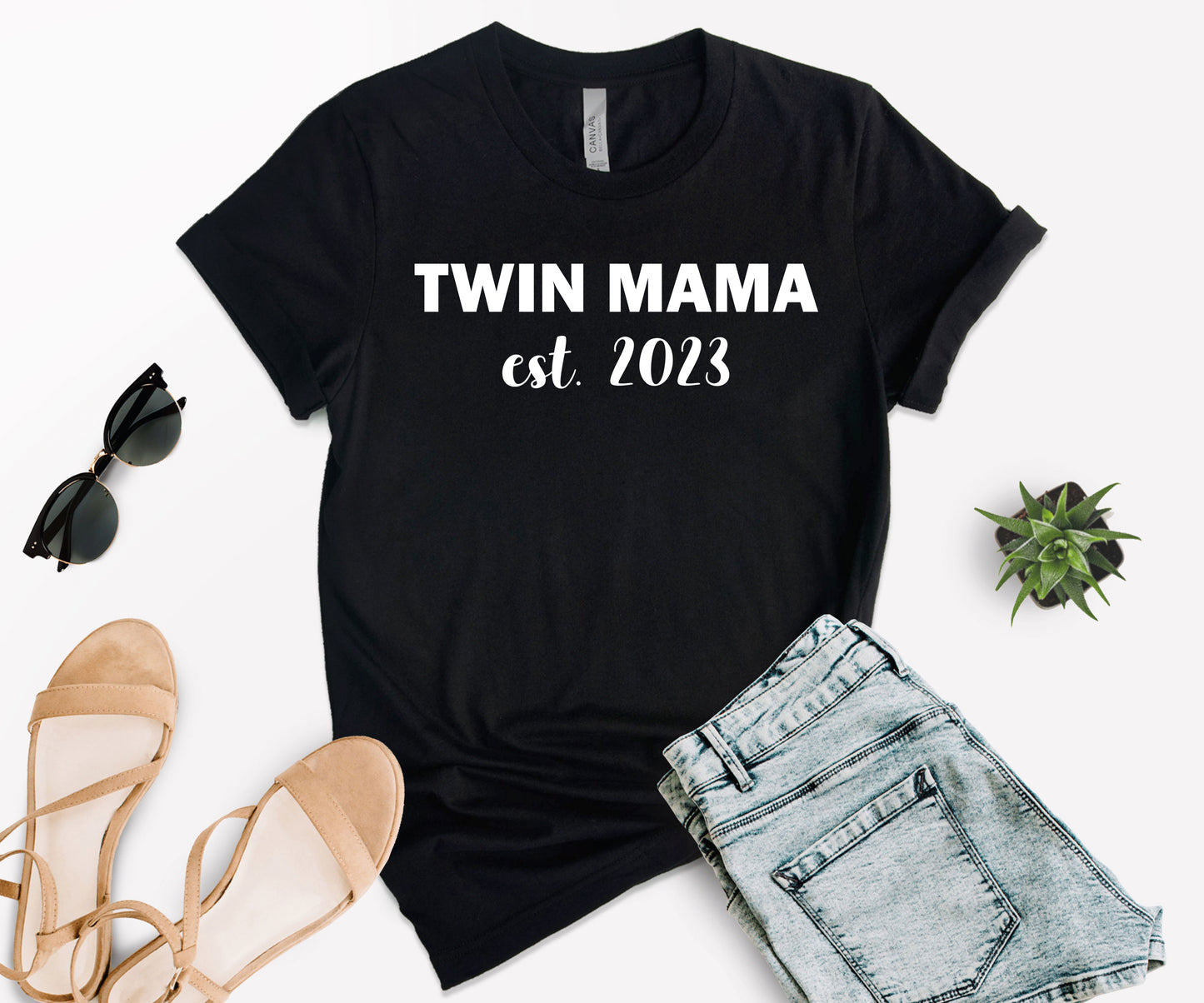 Twin Mama Est Shirt, Custom Mom Shirt, Mother's Day Shirt-newamarketing