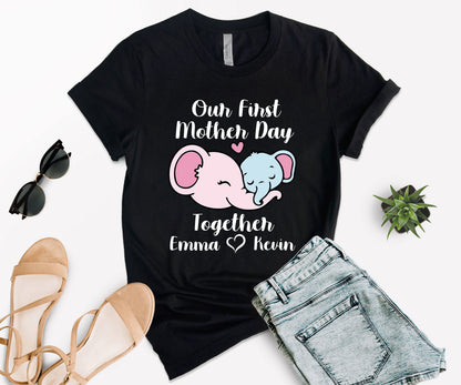 Our First Mother's Day Shirts, Mothers Day Shirt, Elephant Mommy Shirt-newamarketing