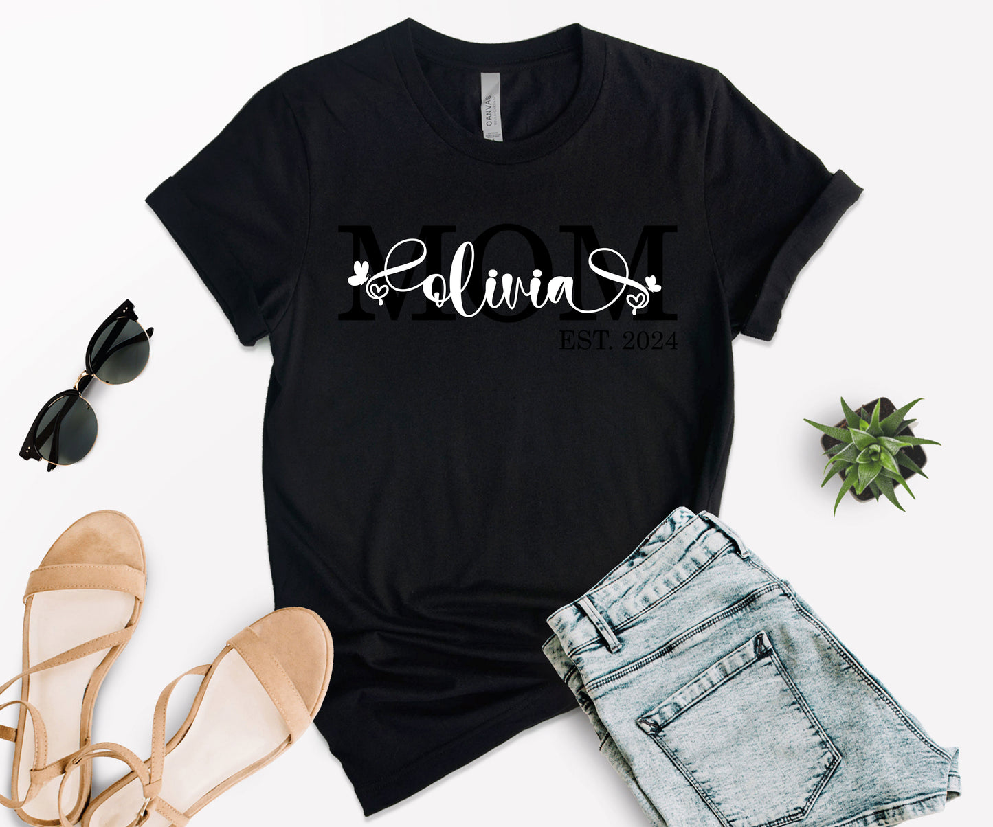 Personalized Mom Est Shirt, Custom Mom Shirts, Mother's Day Shirt-newamarketing